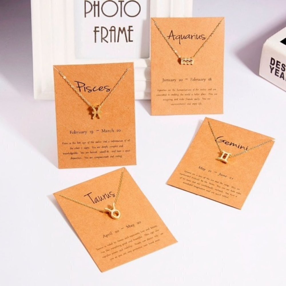 Zodiac Charm Pedant Necklace by Golden Threads … - Picture 3 of 11